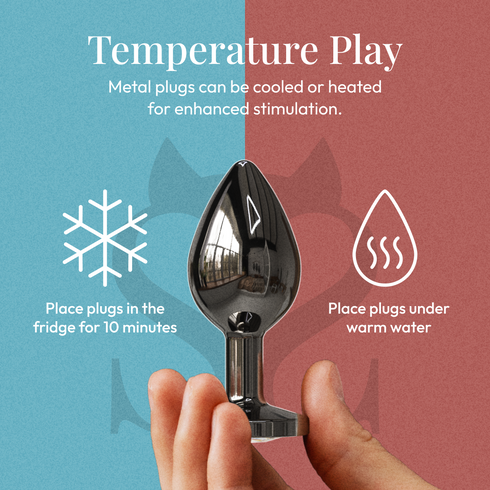 Metal Butt Plug Set (Circle-Shaped Charm)